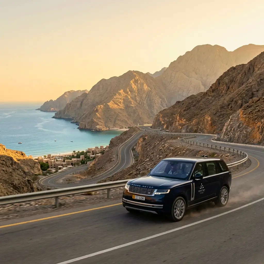 Premium transport on scenic desert road
